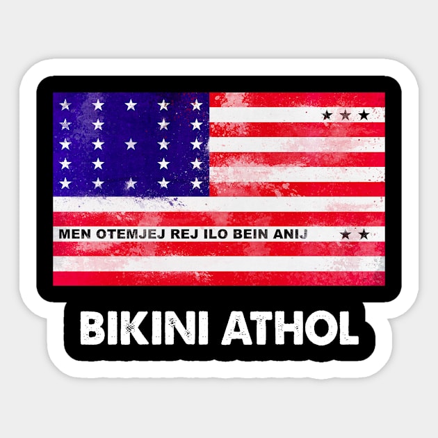 Bikini athol Flag design | Bikini athol design Sticker by KuTees